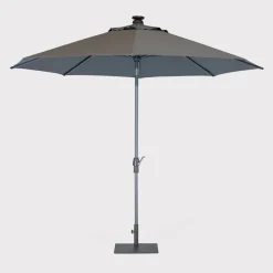 Clearance 3m Wind up Auto tilt Parasol with LED Solar lights Parasols
