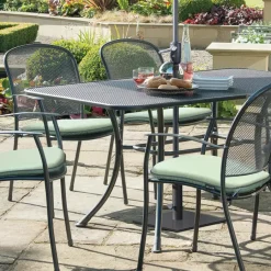 Clearance Mesh Rectangular Table 160x90cm Metal | Dining Tables