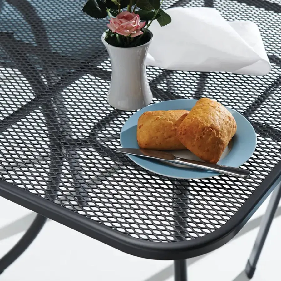 Clearance Mesh Rectangular Table 160x90cm Metal | Dining Tables