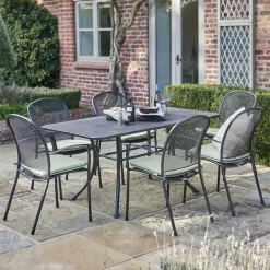 Clearance Mesh Rectangular Table 160x90cm Metal | Dining Tables