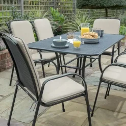 Clearance Mesh Rectangular Table 160x90cm Metal | Dining Tables