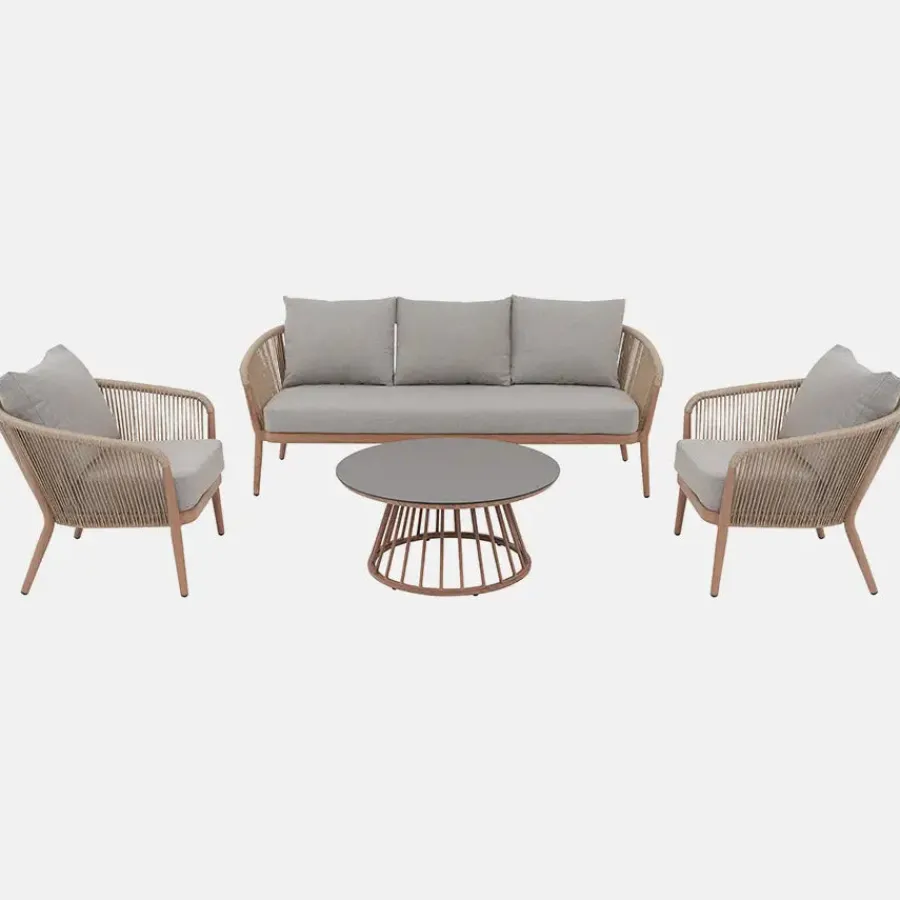Fashion Messina 5 Seat Lounge Set Seating Sets | Aluminium