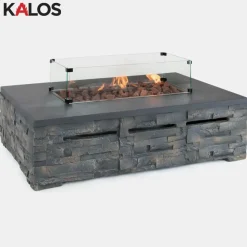 Best Palma Corner Sofa Set with Stone Fire Pit Table Corner Sets