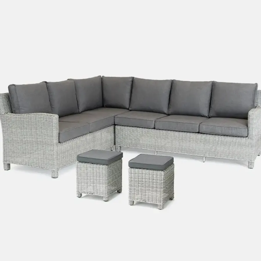 Online Palma Corner Sofa with Universal Fire Pit Table and Free Gas Bottle Storage Rattan | Lounge Sets