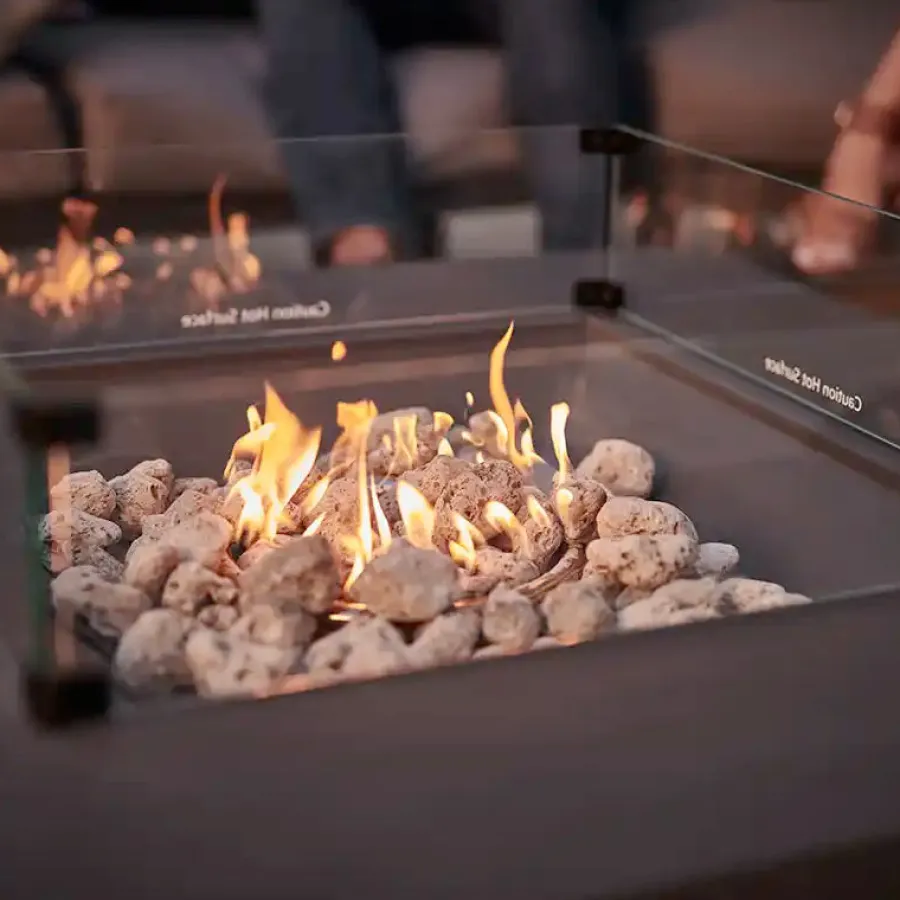 Online Palma Corner Sofa with Universal Fire Pit Table and Free Gas Bottle Storage Rattan | Lounge Sets
