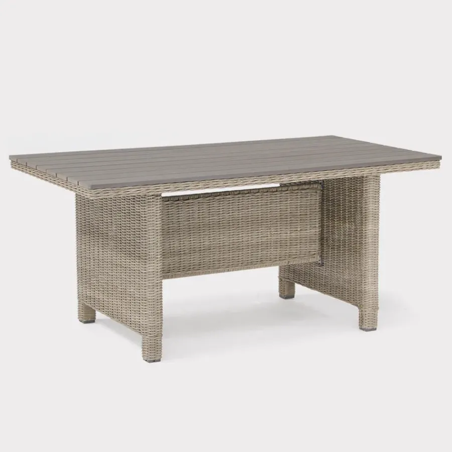 Best Palma Dark Oak Slat Top Table Tables | Dining Tables