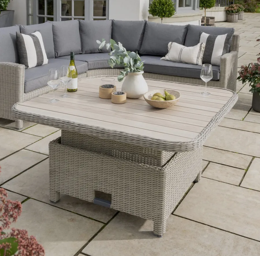 Discount Palma Grande High/Low Table with Alu Slat Top Tables | Dining Tables