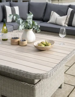 Discount Palma Grande High/Low Table with Alu Slat Top Tables | Dining Tables