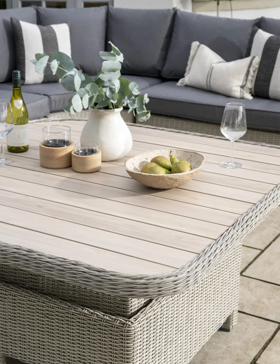 Discount Palma Grande High/Low Table with Alu Slat Top Tables | Dining Tables