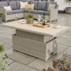 Clearance Palma High/Low Table with Alu Slat Top Tables | Dining Tables