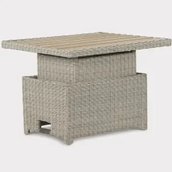 Hot Palma Mini High/Low Table with Alu Slat Top Tables | Dining Tables
