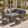 New Palma Mini Rattan Fire Pit Table Rattan