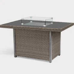 New Palma Mini Rattan Fire Pit Table Rattan
