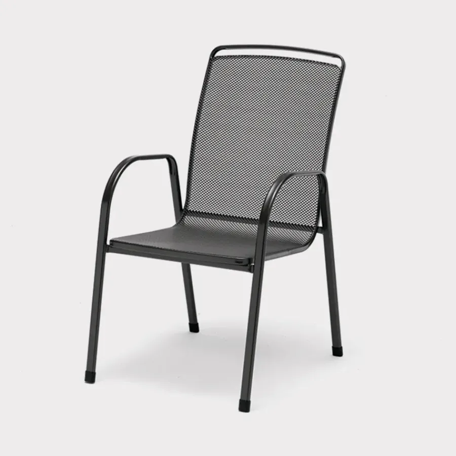 New Savita Armchair, Iron Grey Metal | Chairs