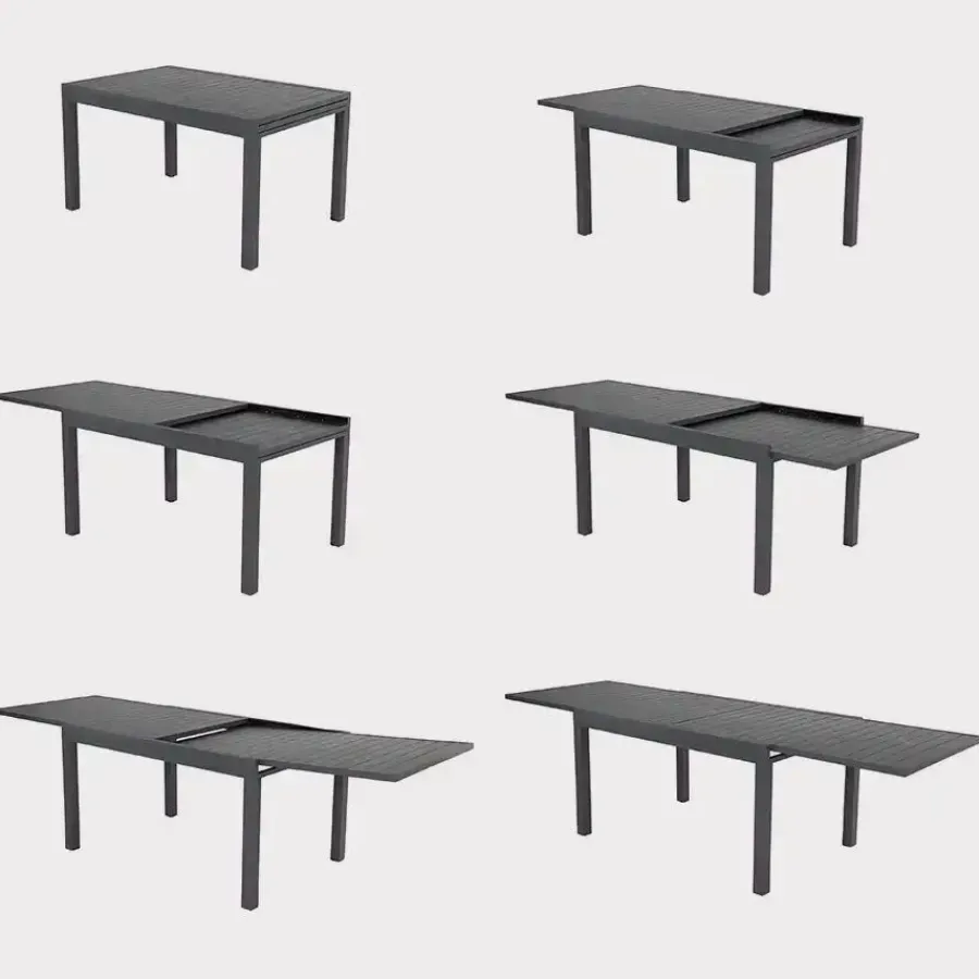 New Sento Extending Dining Table 90/180 x 90cm Aluminium | Dining Tables