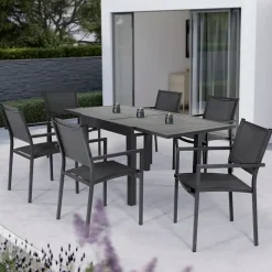 New Sento Extending Dining Table 90/180 x 90cm Aluminium | Dining Tables