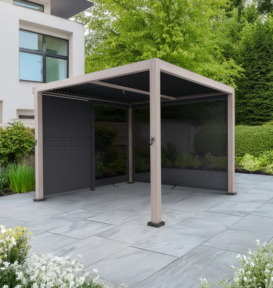New Signature Pergola Louvre Screen Grey 150cm Pergolas