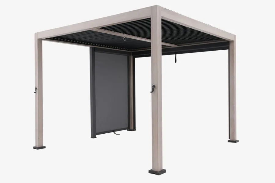 Clearance Signature Pergola Textilene Blind Cassette Grey Pergolas