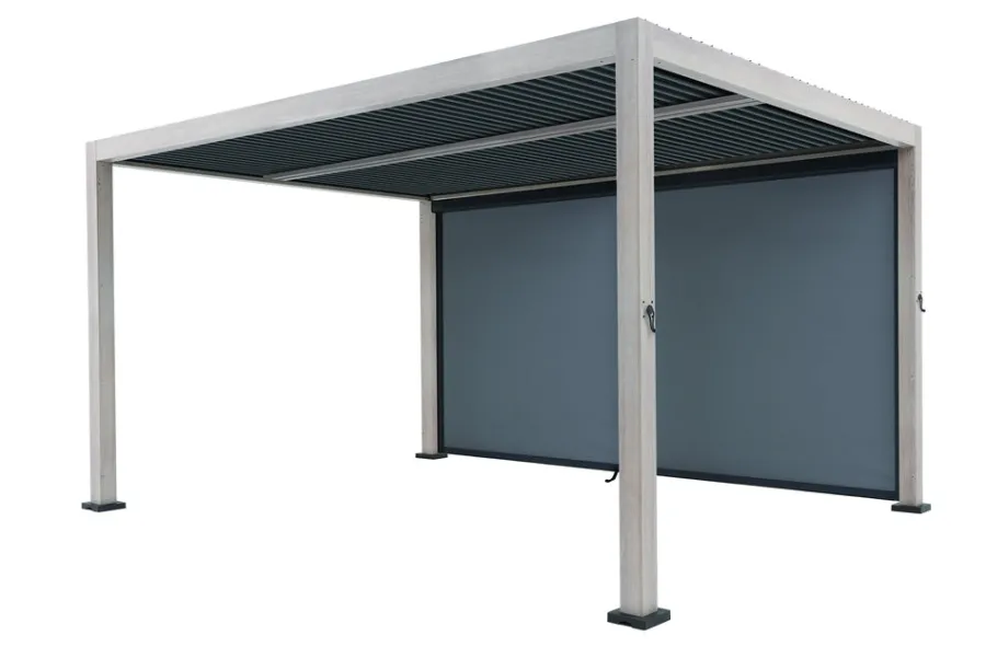 Clearance Signature Pergola Textilene Blind Cassette Grey Pergolas