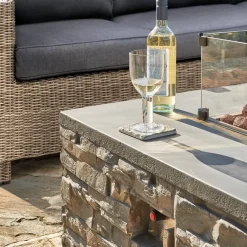 Hot Stone Fire Pit Coffee Table 132 x 85cm Bowls & Tables | Coffee Tables