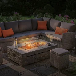 Hot Stone Fire Pit Coffee Table 132 x 85cm Bowls & Tables | Coffee Tables