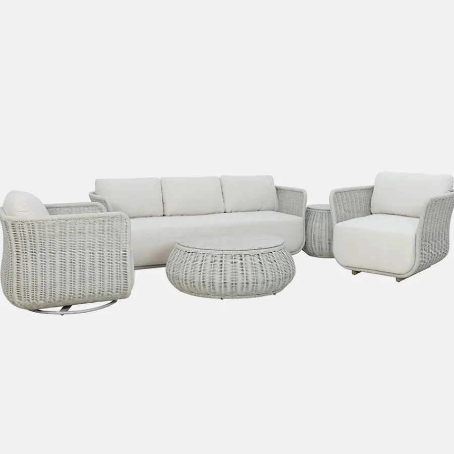 Fashion Sundown 5 Seat Lounge Set in Wicker Seating Sets | Lounge Sets