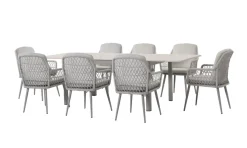New Toulon Dining Set with Extending Table 8 Seats | Aluminium